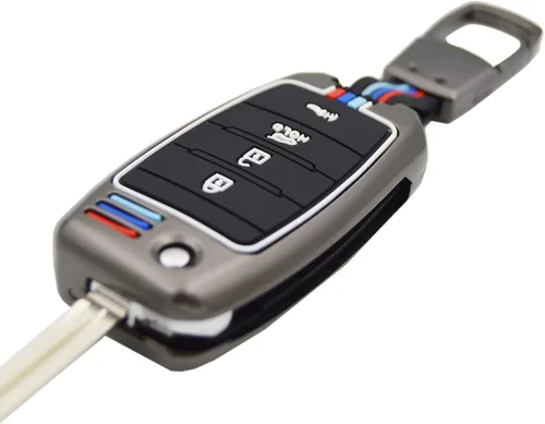 Funda protectora de silicona para llavero KIA K3 K5 Cerato Forte Sorento Rio Rio5 Optima Soul Sportage Flip Fold Key Fob 4 Botones