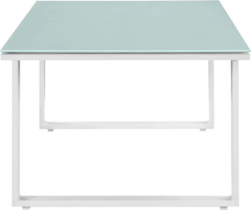 Miniatura 12 de Modway Fortuna otomana de aluminio para patio al aire libre, color blanco y gris Blanco Gris