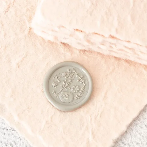 Miniatura 6 de 50 calcomanías de sello de cera, calcomanías de sello de corona gris para bodas, cumpleaños, baby shower, Acción de Gracias, invitaciones, sobres
