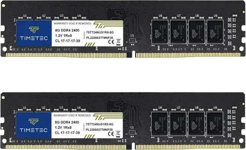 Miniatura 9 de Timetec Elite Kit de 32 GB (2 x 16 GB) DDR4 2400 MHz (PC4-2400T) PC4-19200 UDIMM RAM de escritorio - 288 pines 1.2V CL17 sin ECC sin búfer DIMM