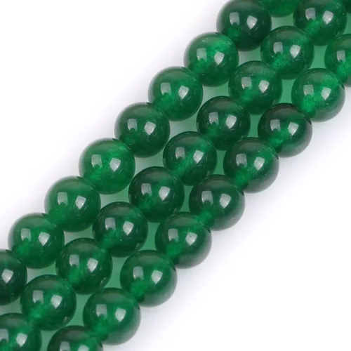 Miniatura 51 de JOE FOREMAN Cuentas redondas de piedra natural de jade de Taiwán verde de 0.315 in para fabricación de joyas, cuentas de 15 pulgadas, piedras Jade