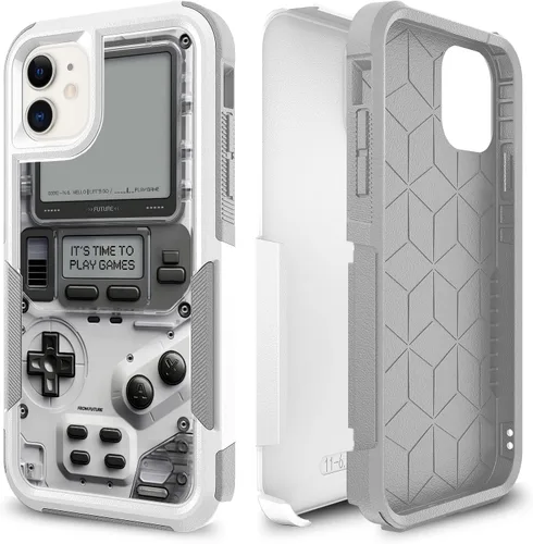 Miniatura 12 de Funda para iPhone 11, diseño deportivo de fútbol, absorción de golpes, policarbonato duro y silicona híbrida de doble capa de armadura Defender