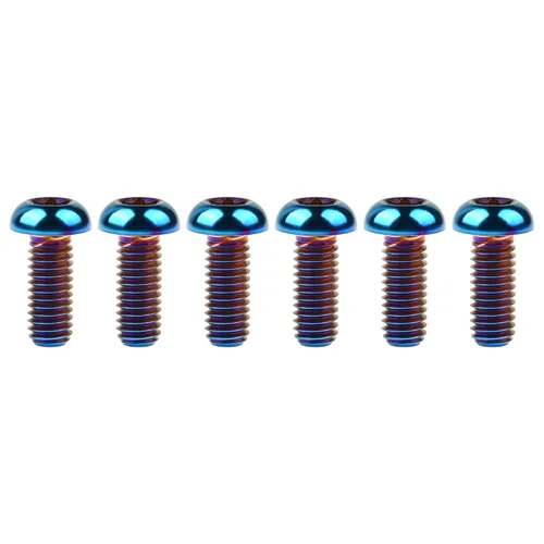 Miniatura 31 de Cabeza de botón de titanio Torx M5 M6 M8 x10 12 15 20 25 30 35 1.575 in para bicicleta, motocicleta, automóvil, tornillos paquete de 6