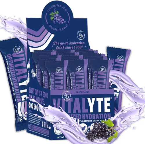 Miniatura 12 de Vitalyte Mezcla de bebida en polvo de electrolitos, mezcla de hidratación de electrolitos isotónicos, paquete de caja a granel