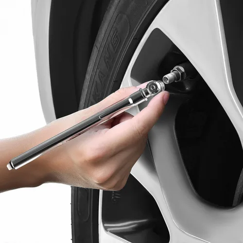 Miniatura 6 de PINKJOY - Medidor de presión de neumáticos tipo lápiz (10-75 PSI) Cuerpo de acero inoxidable y boquilla de metal 3 mediciones para vehículos