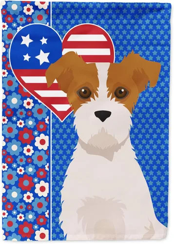 Miniatura 97 de Caroline's Treasures WDK5119GF - Bandera de jardín americana de Airedale Terrier de Estados Unidos, color negro y tostado, bandera decorativa