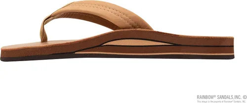 Miniatura 2 de Rainbow - Sandalias de cuero para hombre, doble capa con arco y banda ancha