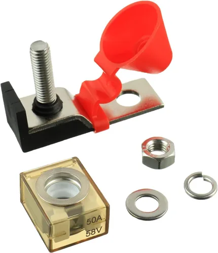 Miniatura 2 de Bloque de Fusibles de Terminal MRBF de 50 AMP con Soporte para Perno Único de 5/16" (M8) Compacto Calificado para Batería de 50A