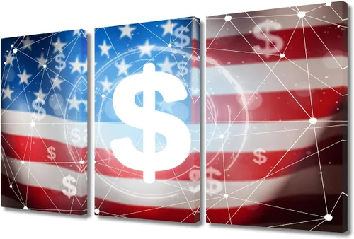 Miniatura 51 de Arte de pared de Crisis in USA para sala de estar, bandera de Estados Unidos, decoración del hogar, gráficos de otoño en Estados Unidos de América