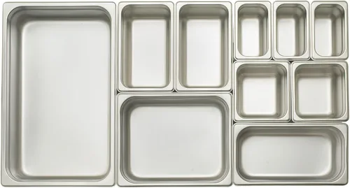 Miniatura 3 de Winco Bandeja de vapor antiatascos de 6 pulgadas, mitad, calibre 24, acero inoxidable