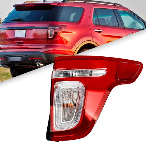 Miniatura 7 de FIONE Para Ford Explorer Conjunto de luz trasera 2016 2017 2018 2019 freno trasero lámpara policía interceptor utilidad luces traseras reemplazo