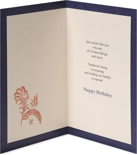 Miniatura 2 de American Greetings Tarjeta de cumpleaños para tío (Everything You Wish)
