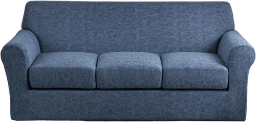 Miniatura 42 de Fundas elásticas para sofá de 1/2/3 cojines, funda estampada con fundas de cojín de asiento separadas, fundas de sofá lavables, protector de muebles
