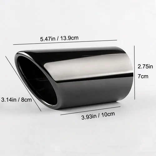 Miniatura 4 de Dsycar Silenciador de tubo de escape de coche de acero inoxidable con revestimiento negro pulido compatible con VW Volkswagen JETTA 2009-2018