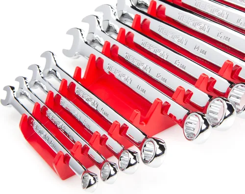 Miniatura 5 de TEKTON Organizador de llaves combinadas de 19 herramientas (rojo) ORG29219 Fabricado en Estados Unidos