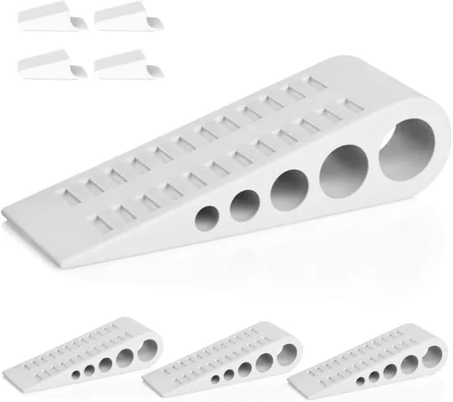 Miniatura 11 de HOMOTEK Paquete de 2 topes de puerta de goma con forma de cuña para puertas de puerta, protectores de pared para piso e parte inferior de la puerta