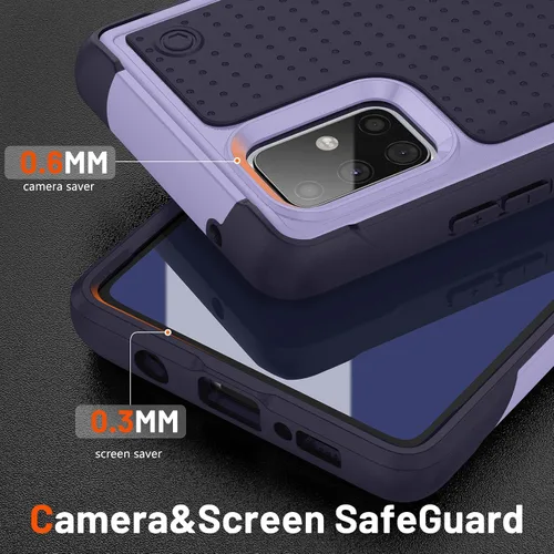 Miniatura 4 de Diseñado para Samsung Galaxy A71 5G Funda 2 en 1 Regalo Grado Militar Protección contra Caídas Cubierta Resistente de Servicio Pesado a Prueba