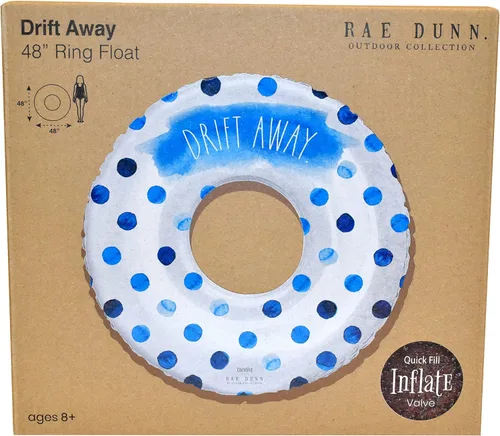 Miniatura 7 de Rae Dunn x CocoNut Flotador de anillo flotante, tamaño adulto, balsa inflable grande de 48 pulgadas y tubo interior de agua duradero, fácil