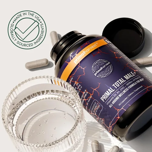 Miniatura 7 de Primal Harvest Total Male+ Multivitamínico para Hombres Vitaminas, Minerales y Apoyo Herbal para Energía, Vitalidad, Salud Inmunológica
