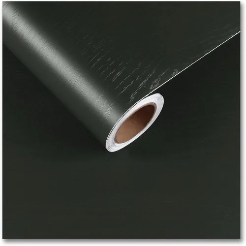 Miniatura 2 de CRE8TIVE Papel de contacto de madera verde oscuro para gabinetes, papel tapiz de grano de madera sintética, papel adhesivo verde autoadhesivo
