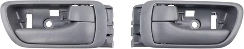 Gledewen Manija de puerta interior para el lado del conductor del lado del pasajero con botón de bloqueo de puerta, manija interior gris, compatible