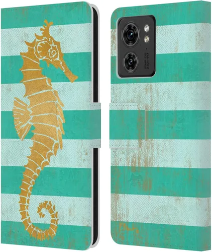 Miniatura 16 de Head Case Designs Funda de piel con licencia oficial de Paul Brent Agate Mermaid Coastal para Motorola Moto Edge 40