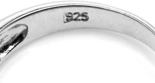 Miniatura 4 de Silvershake Anillo solitario de plata de ley 925 con forma de marquesa de 0.315 x 0.157in