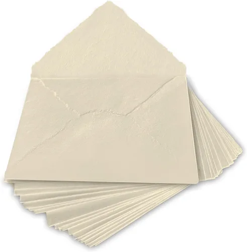 Miniatura 11 de Wanderings Sobres blancos hechos a mano con pétalos de flores reales de 4.25 x 6.25 pulgadas, paquete de 25 sobres de prensa en frío para anuncios
