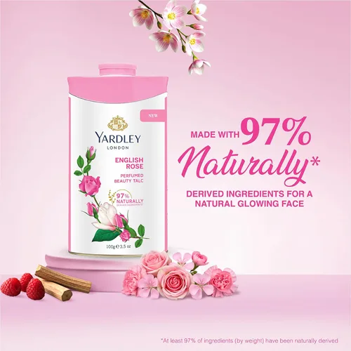 Miniatura 6 de Yardley London Rosa Inglesa Perfumado Talco Desodorante Polvo de Talco 100gm