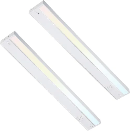 Miniatura 11 de TORCHSTAR Iluminación LED para debajo del gabinete, 5CCT, 8 pulgadas, 6 W, 450 lm, cableado y enchufable, 5 colores seleccionables, CRI90 120 V