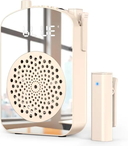 Amplificador de voz inalámbrico para profesores, mini amplificador de voz portátil con micrófono de solapa carga y almacenamiento, micrófono de