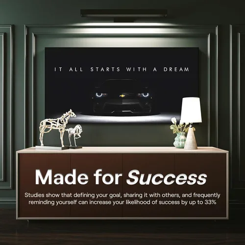 Miniatura 9 de Arte de pared motivacional para la oficina, lienzo de arte de súper auto, decoración automotriz inspiradora para los amantes de los autos deportivos