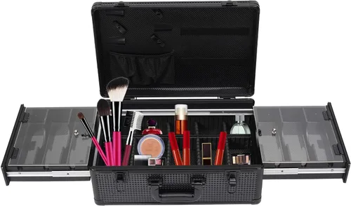 Miniatura 7 de Estuche de transporte de peluquería, estuche de viaje portátil, kit profesional para el cabello, organizador de almacenamiento, maleta con asa