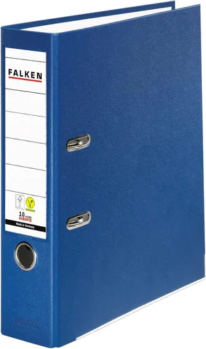 Miniatura 13 de Archivos de plástico originales Falken PP-Color. Fabricado en Alemania. Carpeta de anillos DIN A4 de 2.0 in de color pastel Aqua Carpeta de archivos