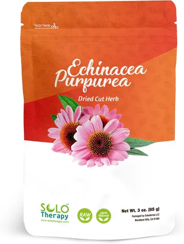 Miniatura 3 de Echinacea Purpurea Herb 3 onzas, té de hierbas Echinacea Purpurea, hierba seca cortada, bolsa resellable, calidad premium, 100% natural