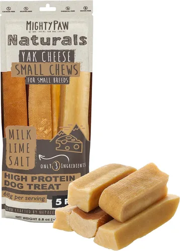 Miniatura 12 de Mighty Paw Golosinas masticables de queso Yak para perros Golosinas para mascotas 100% naturales de larga duración. Sin olor y excelentes