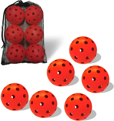 Miniatura 23 de Paquete de 6 pelotas de pickleball deportivas para exteriores - 40 pelotas de pickleball - Bolas de pickleball de EE. UU. aprobadas por USAPA