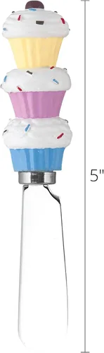 Miniatura 2 de Supreme Housewares Cupcakes - Esparcidores de queso, asas de resina pintadas a mano con cuchillas de acero inoxidable para untar queso crema