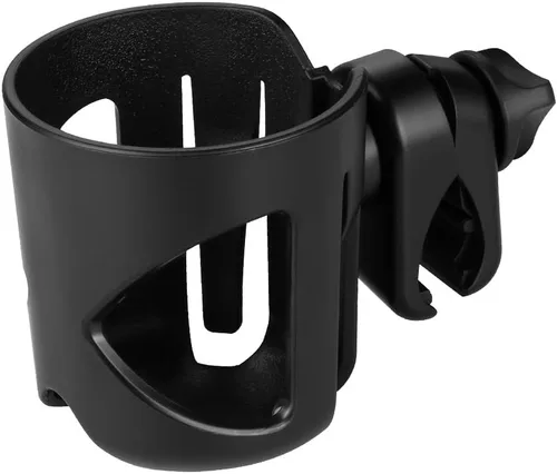 Accmor Portavasos universal para cochecito, portavasos para silla de ruedas Walker, bicicleta giratoria de 360°, accesorios de fijación para Negro