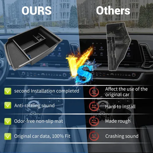 Miniatura 6 de YEE PIN Kia Niro - Organizador de consola central – Bandeja de almacenamiento para consola de reposabrazos para accesorios Kia Niro 2016 2017 2018