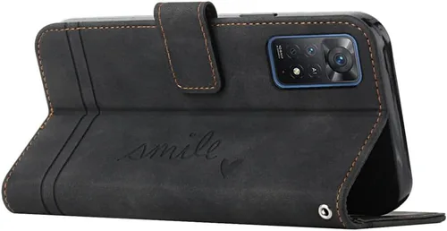 Miniatura 2 de Funda tipo cartera para Redmi Note 11 Pro, Redmi Note 11 Pro con tarjetero de cuero con función atril de protección completa magnética compatible
