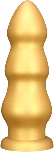 Miniatura 7 de Enchufe anal de cuentas anales gruesas doradas, consoladores de silicona líquida flexible, tapón anal vaginal de próstata para masaje, estimulación
