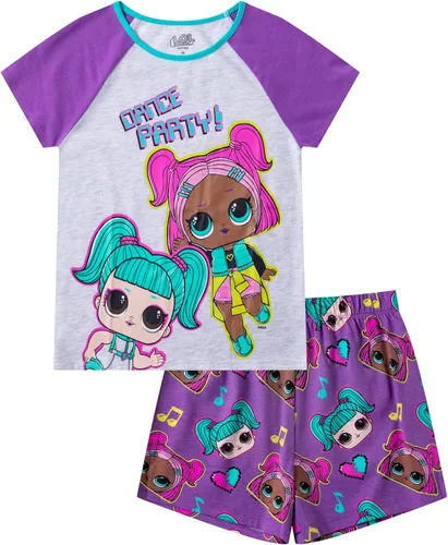 L.O.L. Surprise! Conjunto de camiseta y pantalones cortos de manga corta para niñas pequeñas y grandes