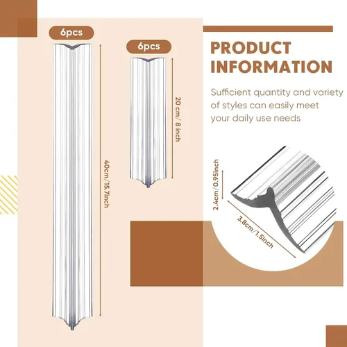 Miniatura 2 de Yinkin Funda para sofá de 8 y 16 pulgadas, funda de sofá larga transparente de PVC antideslizante, agarres para sofá seccional, fundas de sofá