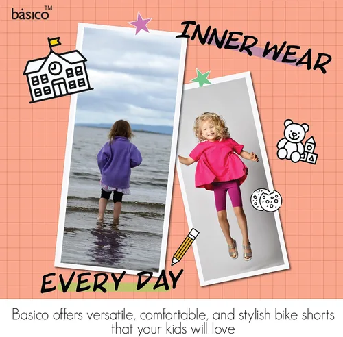 Miniatura 6 de BASICO 6, 12 unidades de pantalones cortos de ciclismo de baile para niñas debajo del vestido, pantalones cortos de ciclismo para deportes de parque
