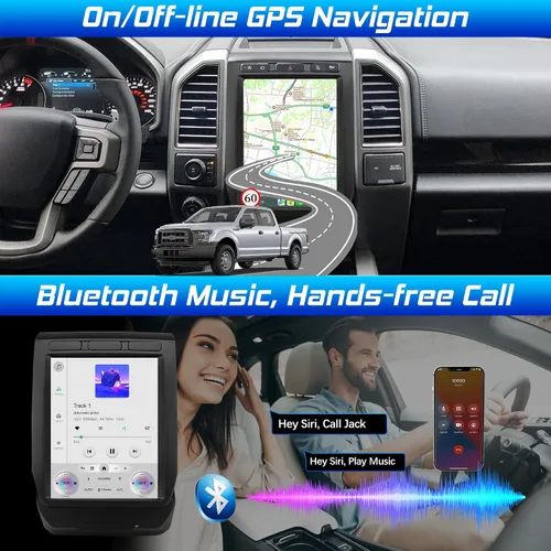 Miniatura 5 de Radio Cidava F150, estéreo CarPlay para F150 2015-2020, Super Duty 2017-2022 12.1 Inch Android Head Unit Replacement, Support Wired and Wireless