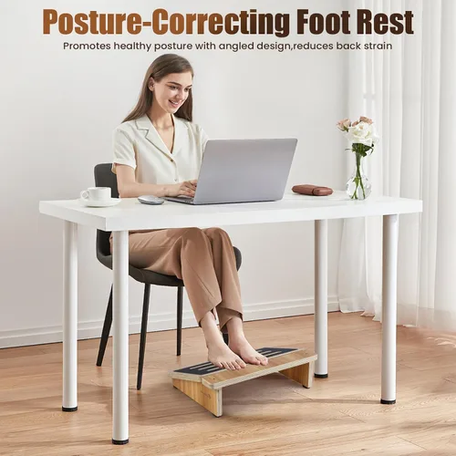 Miniatura 2 de StrongTek - Reposapiés para colocar bajo el escritorio - Taburete inclinado antideslizante ergonómico para aliviar la presión y propiciar una