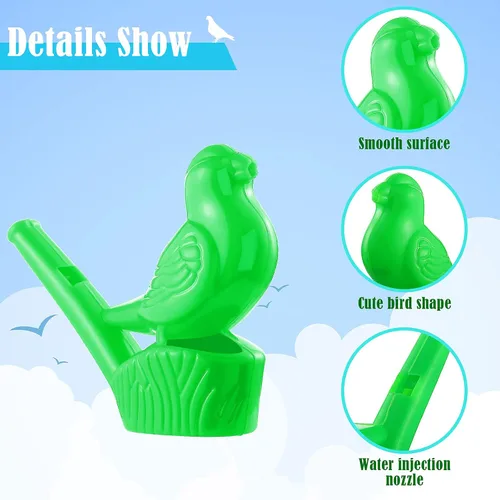 Miniatura 2 de Sumind 24 piezas de silbato de agua para pájaros, silbatos de fiesta, juguetes coloridos novedosos de agua, currucas de agua, instrumento musical