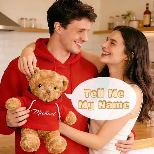 Miniatura 7 de Oso de peluche personalizado con texto de nombre, osos personalizados de 11.8/15/19.7, regalos de cumpleaños personalizados para el día de la madre