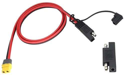 Miniatura 2 de Cable SAE a XT60 de 12 AWG XT60 hembra a conector SAE con adaptador de polaridad inversa S-A-E compatible con panel solar, generador solar portátil
